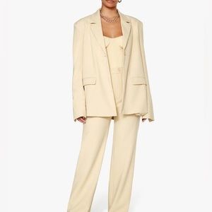 NWT WeWoreWhat Taupe Blazer Size L